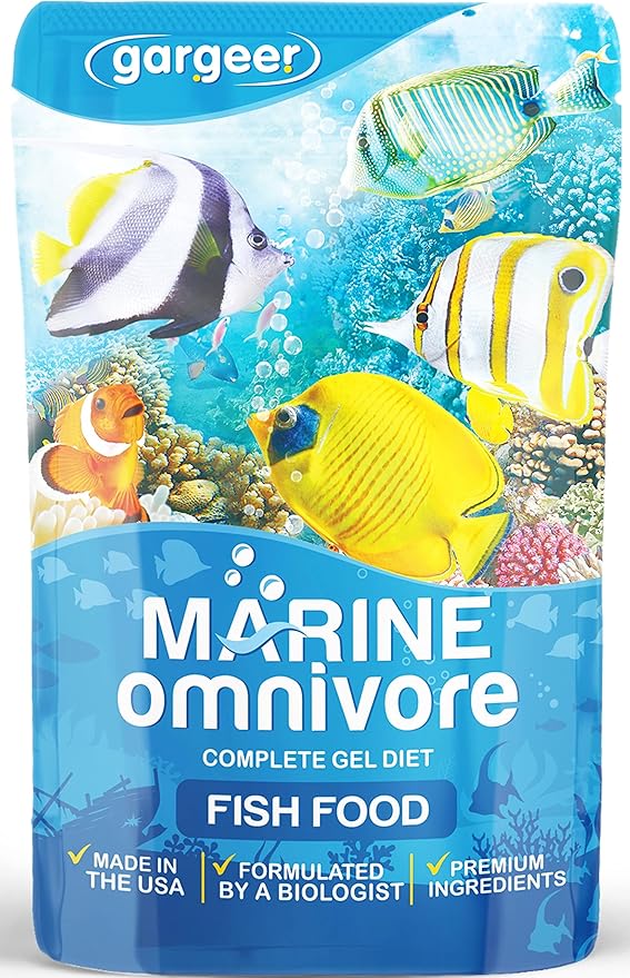 Gargeer 3oz Marine Fish Food for Advanced Breeders. Complete Saltwater Fish Gel Diet. Proudly Made in the USA, Using Premium Ingredients, Ocean Reef Nutrition, Fortified Gourmet Formula. Enjoy...