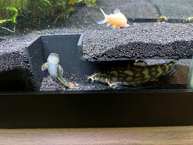 Aquarium Undergravel Fish Tunnel | Fish Hide | Fish Cave | Reptile Hide |Under Gravel Viewing Tunnel | Size 8.25"x 8.25" Corner Tunnel | Lifewithpets| Made in The USA