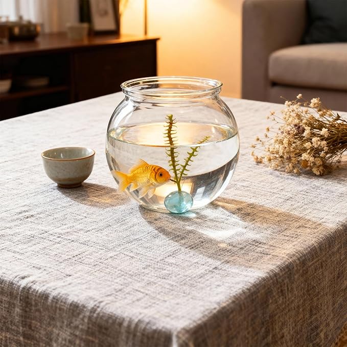 8 Pack Plastic Fish Bowls, 27 Oz Plastic Ivy Bowls, Unbreakable Vases Bowls for Table Centerpieces, Heavy Duty Drink Cups for Party Favors, Home Decor, Candy, Clear