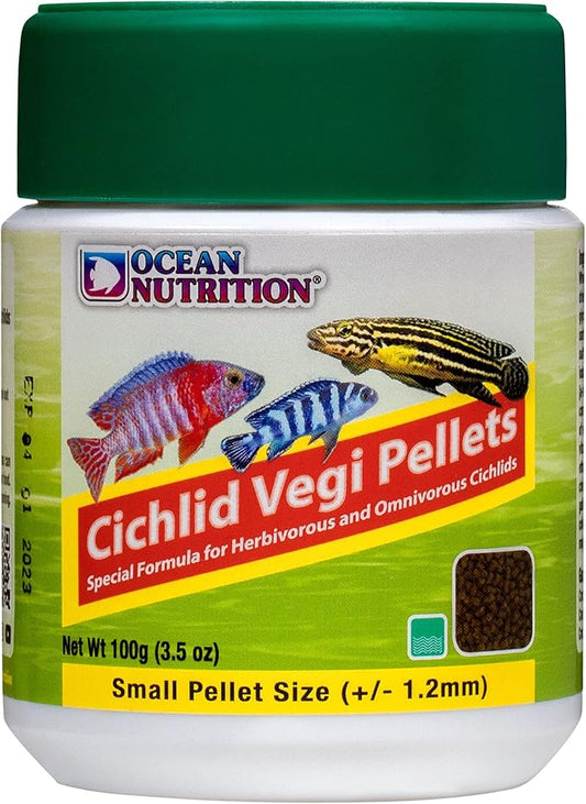 Ocean Nutrition 52511 Cichlid 3.5 oz Vegi Pellets, Small