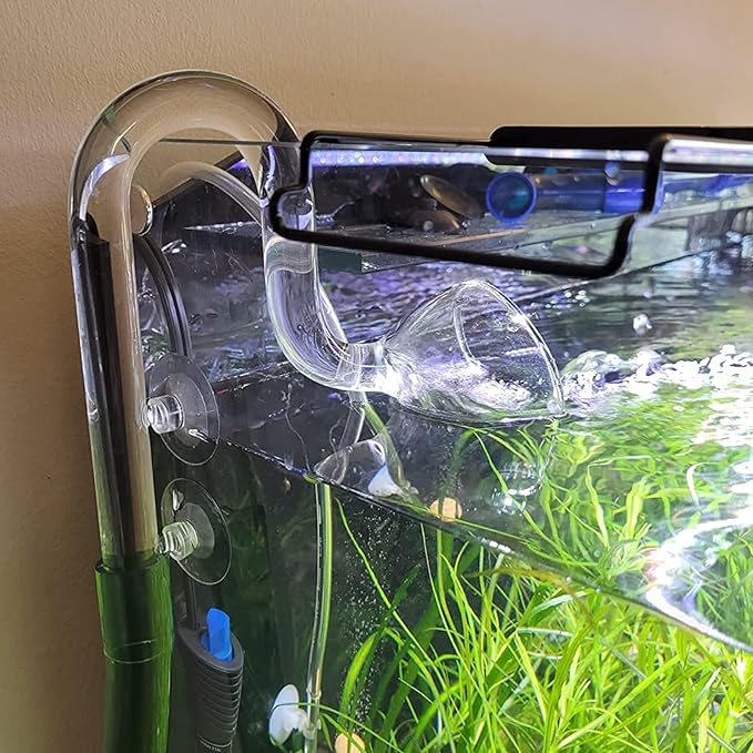 Lily Pipe Glass Outflow Set Aquatic Inflow Pipe Set for Aquarium Planted Tank Filter 13mm for 12/16mm(1/2" ID) Tubing
