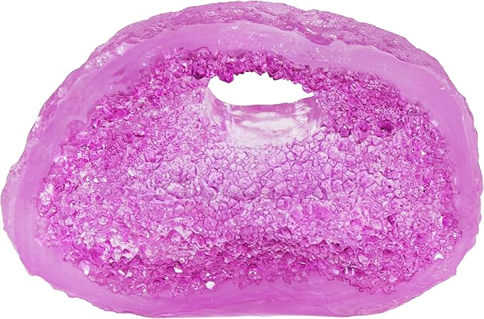 Penn-Plax Deco-Replicas Crystal Cave Aquarium Decor - Crystal Ornament with Hiding Space - Ideal for Territorial Fish - Durable Resin for Fresh & Saltwater Tanks - Amethyst Purple, 3.9 x 2.8 x 4.2 in