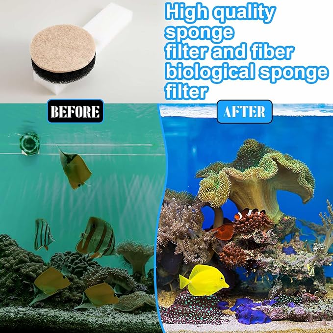 Threlaco 28 Pcs Aquarium Media Kit Compatible with Fluval Fx4/ Fx5/ Fx6 Filter, Carbon Foam Pad, Ammonia Remover Pads, Activated Carbon, Foam Block, Silicone Lube, Towels, Ceramic Ring, Mesh Bag