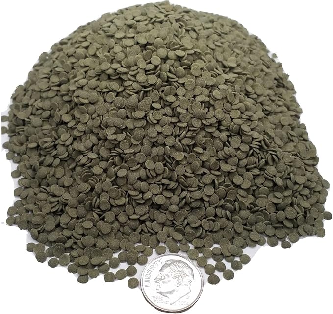 3.5mm - 1/8" Micro Sinking Wafers of Algae, Spirulina, Veggies for All Tropicals, Shrimp, Snails, Crabs, Catfish, Small Plecos Tropical Fish…1-lb