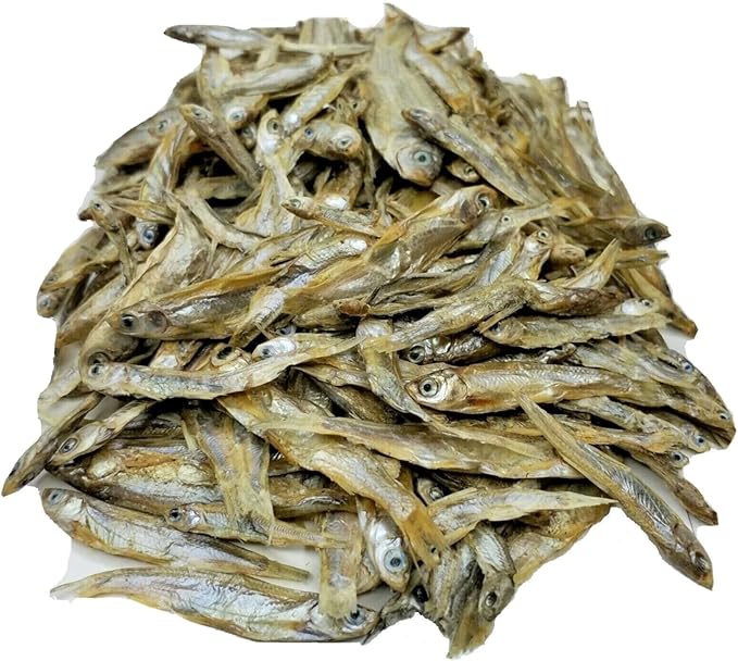 1"- 3" Fresh Water Freeze Dried Fish for Piranha, Large Fish, Turtles, Cats, Sugar Glider, Marmosets, Chinchillas, Squirrels, Hamsters…8oz Med Jar