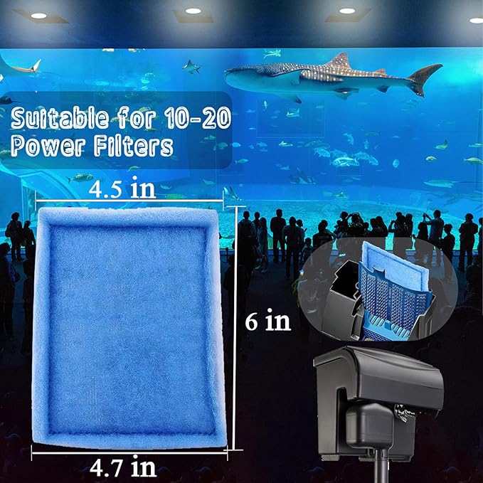 10-20 Gallon Aquarium Filters for Aqua-Tech 10-20 Gallon Power Filters for EZ-Change #2 Fish Tank Filters Replacement Aquarium Filter Cartridge (3 Pcs)