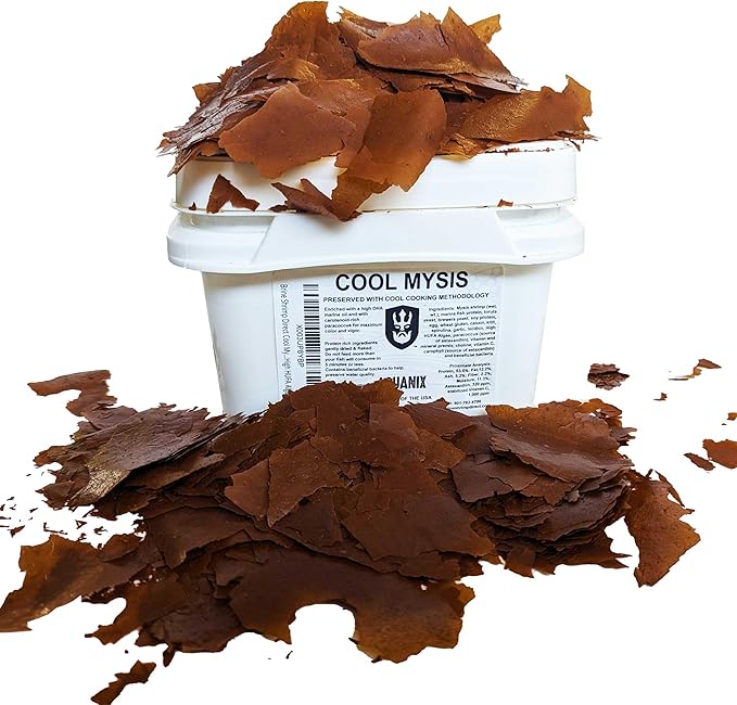 Brine Shrimp Direct Cool Mysis Tropical Fish Flake Enriched with High HUFA Algae, 3 lb. Pail
