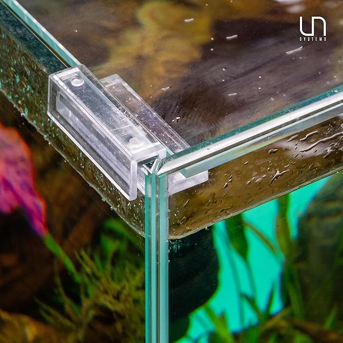 Ultum Nature Sytems Tank Lids for Rimless Tanks - Ultra Clear Rimless Aquarium Lid, Fish Tank Lid Cover for Glass Aquarium, Frameless Aquarium Lid, Cover for Tank - 45L (Lid + Clips)
