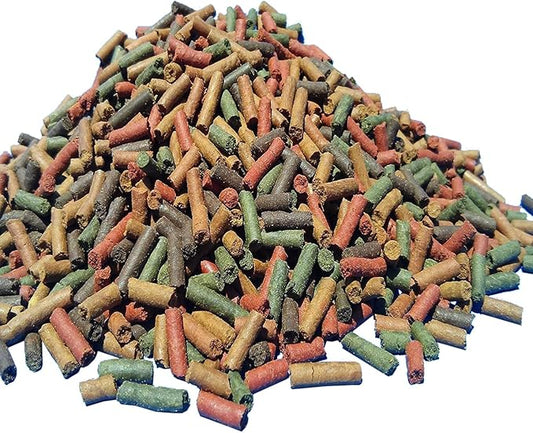 Ultra Tropical 7-Type Mixed Sinking Sticks 1/8" x 7/16", Plecos, Snails, Shrimp, Catfish, Discus, Cichlids, Flowerhorn, Red Parrots, All Tropical Fish…2-lbs