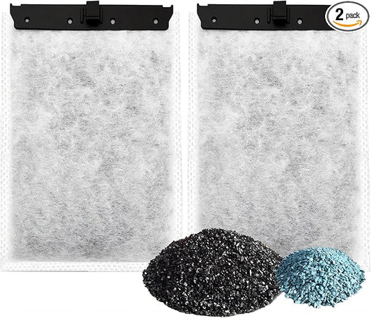 Aquarium 2 Pack Medium Filter Cartridges with Zeolite, Compatible with Whisper Filters 10i, IQ10, PF10 Power Filters