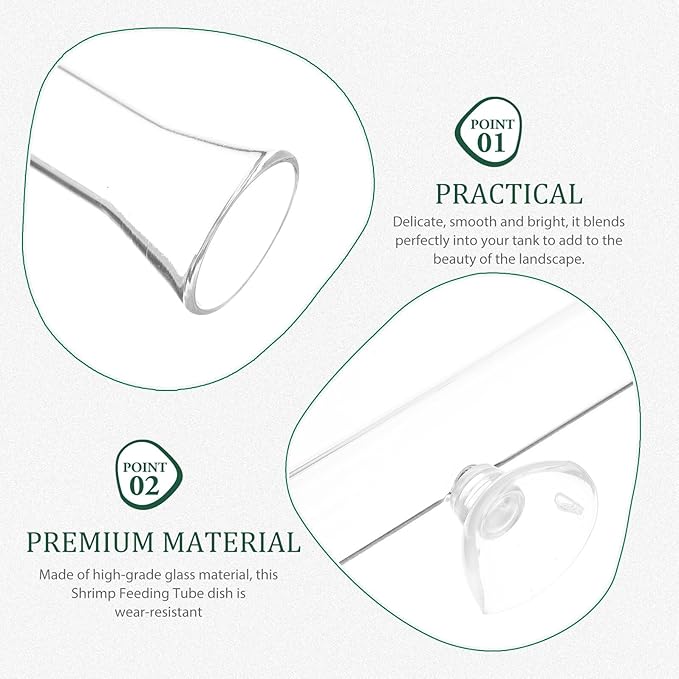 VALICLUD Shrimp Aquarium Feeder Tube with Glass 40cm and Feeding Box, Aquarium Fish Tank Accessory for Automatic Feeding of Aquatic Pets