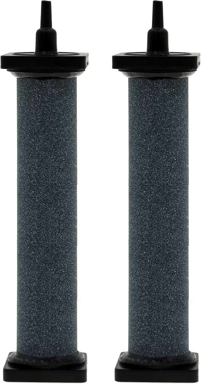 ALEGI 6 inch Aquarium Air Stone Cylinder Bubbler with Plastic Shield for Hydroponic, Fish Tank