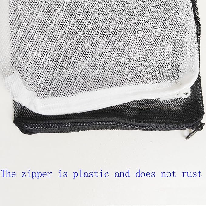 10 Pcs Tanks Filter Media Bags, Aquarium Bag, Fish Tank Mesh with Zipper Reusable Bags.for Activated Carbon, Ceramic Rings, etc