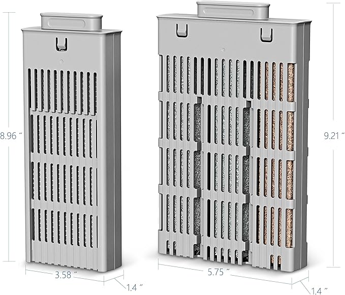 Wonderfactory S1 Fish Tank Filter Replacement Cartridge for S1 Smart Fish Tank, Internal Biological Filtration Media Blocks Aquarium Accessories Cleaning for Clear Water (Red & Gray Shipped Randomly)
