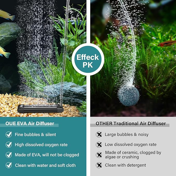 hygger Fish Tank Bubbler, Aquarium Air Stone with Special EVA Material, Air Bubbler for Nano Air Pump Fish Tank Small Bucket and Hydroponics