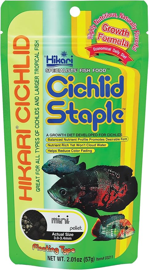 Hikari 2-Ounce Cichlid Staple Floating Pellets For Pets, Mini