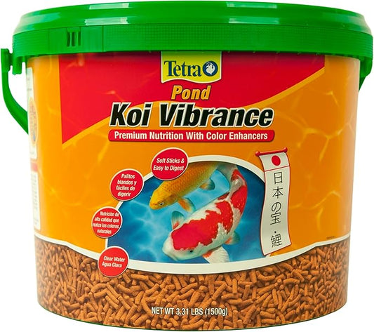 TetraPond Koi Vibrance, Soft Sticks, Easy to Digest Floating Pond Food, 3.31 lbs