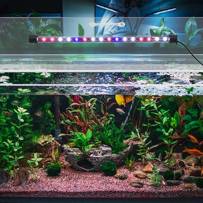 Sieral Aquarium Lids Polycarbonate Canopy with LED Light 2 Pcs Set 22.95 x 16.61 x 0.12 Inch for 75/90/110 Gallon with Center Brace Aquariums Cover Fish Tank Lid with a Hook Knife, Clear