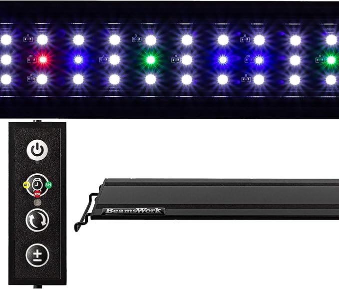 Vivio Full Spectrum LED Timer Adjustable Dimmer Aquarium Fish Tank Light Freshwater 12 20 24 30 36 48 (30" - 36")