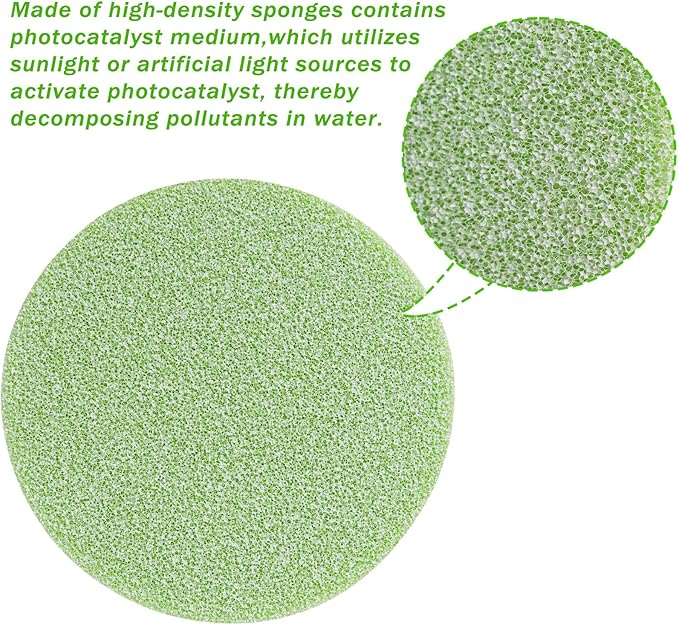 Poweka Phosphate Reducer Filter Pads, Compatible with Fluval FX4/FX5/FX6, 6 Count, Green, Aquarium Filter Accessories
