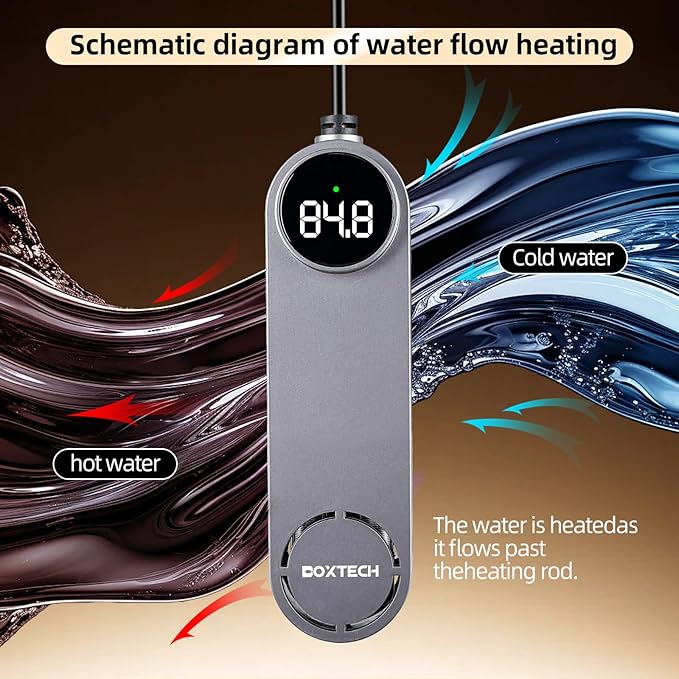UPETTOOLS Submersible Aquarium Heater with Digital Thermostat, Adjustable Temperature Fish Tank Heater for 5-20 Gallon Tanks, Overheat and Dry Burn Protection, for Freshwater and Saltwater Aquariums