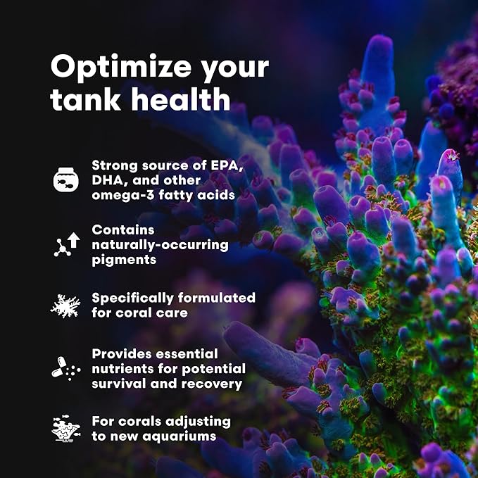 Brightwell Aquatics - Restor Liquid Coral Tissue Supplement - Fish Tank Reef Nutrition for Live Coral Growth Acceleration, Colour Vibrancy, & Restoration Additive - Saltwater Reef Supplies, 8.45 fl oz