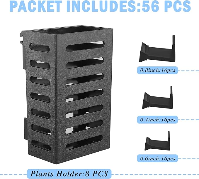 Dandat 8 Pcs Aquarium Plant Holder Hanging Aquarium Planter Cup with Different Size of Holder Aquatic Plant Pot Aquascape Decorations Accessories for Fish Tank