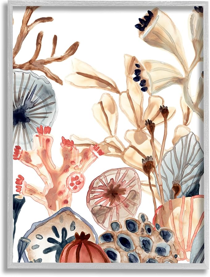 Stupell Industries Ocean Floor Aquatic Life Sand Dollars Kelp Coral