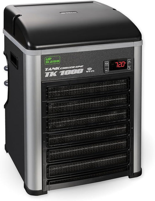 TECO 1/4 HP Aquarium Water Chiller - Ultra-Quiet, Energy-Efficient Temperature Control for Reef, Saltwater, Freshwater & Axolotl Tanks up to 200 Gallons