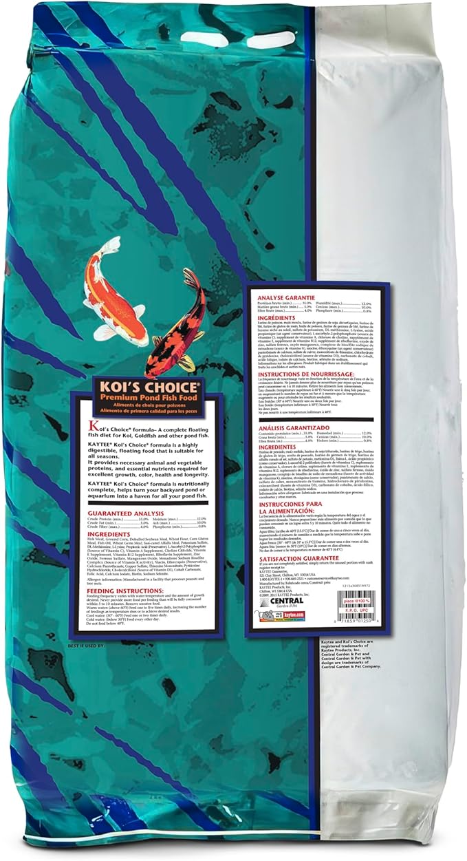 Kaytee Koi's Choice Koi Floating Fish Food, 25 Pound