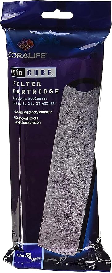 Coralife BioCube Aquarium Fish Tank Water Filter Cartridge, 2 Pack