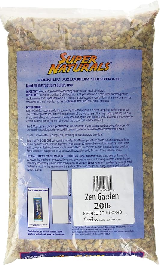 Carib Sea Zen Garden Gravel for Aquarium 20lb bag