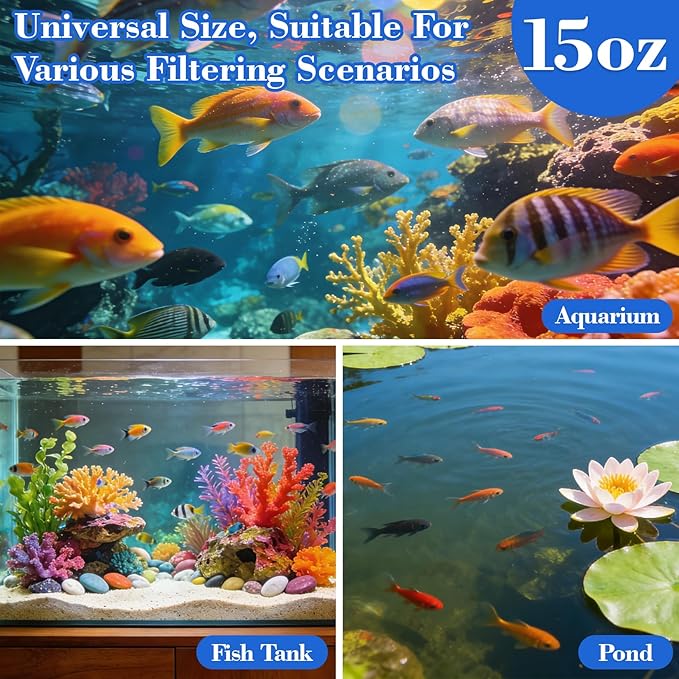 Sukh 2 Bags Ceramic Rings Bio Media - High Porosity Biological Filter Media for Aquarium,Fish Tank,Pond & Canister Filter,Includes 2 Mesh Bags for Superior Filtration