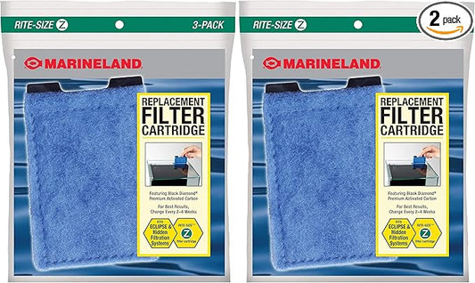 Marineland Eclipse Replacement Filter Cartridges, for Aquarium Filtration (Pack of 2)