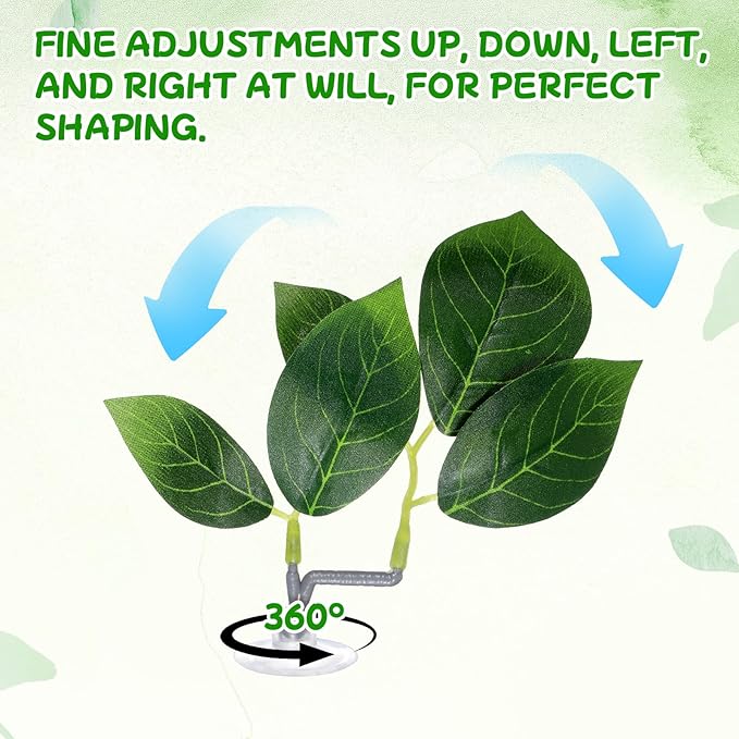 4 Pcs Fish Leaf Pad, Betta Leaf Hammock Adjustable Plastic Plants with Suction Cup Aquarium Decor Fish Tank Accessories Simulating The Natural Habitat for Betta Spawning Grounds Breeding Resting Bed