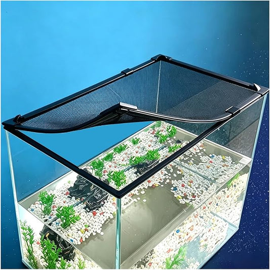 Magnetic Aquarium Top Cover, DIY Fish Tank Cover, Cuttable Aquarium Lid, Terrarium Lid Aquarium Hood，Prevents Fish Jumping and Reptile Escapes(200x60CM/78.74x23.62in)