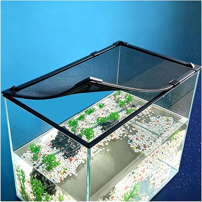 Magnetic Aquarium Top Cover, DIY Fish Tank Cover, Cuttable Aquarium Lid, Terrarium Lid Aquarium Hood，Prevents Fish Jumping and Reptile Escapes(120x50CM/47.24x19.69in)