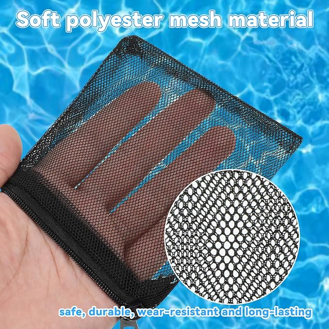 10Pcs Media Bags for Aquarium Fine Mesh Bag 4" x 4" with Plastic Zipper, Reusable Bag Mini Fish Tank Filter for Bio Activated Carbon Filterstones