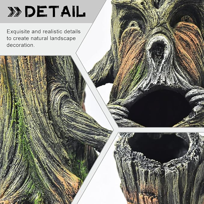 Fish Tank Decorations-Hollow Tree Trunk Aquarium Decorations Disney Aquarium Decorations for Betta Hideout Caves Large Aquarium Décor Thematic Ornaments