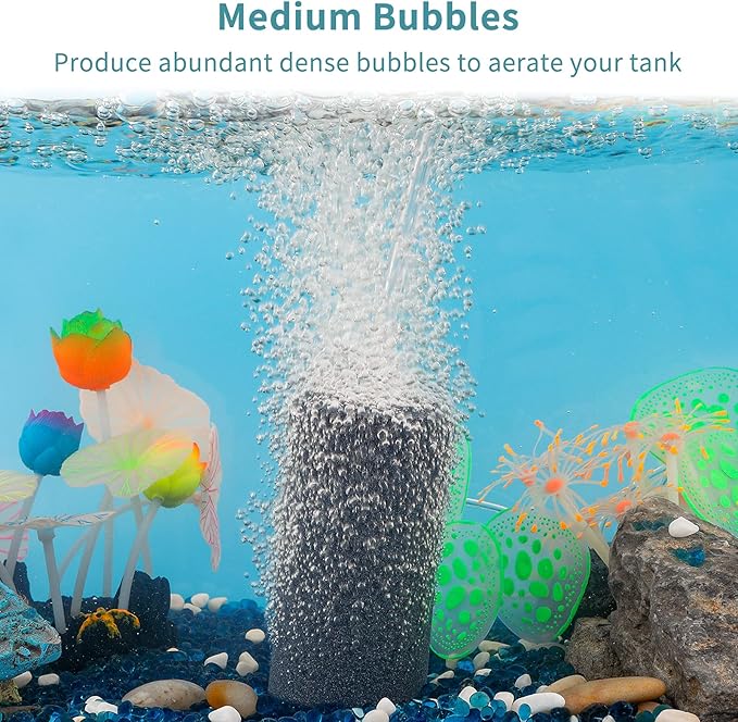Pawfly Aquarium Air Pump Adjustable Quiet Fish Tank Air Pump with Air Stones 4 Outlets Manifold and Airline Tubing Accessories for Up to 300 Gallon Tank Aquarium Pond