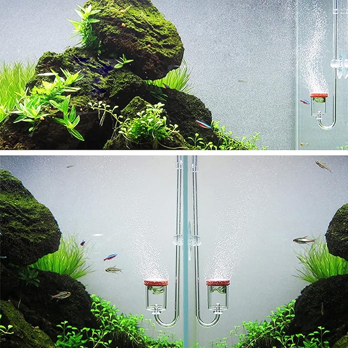 Acrylic Aquarium CO2 Atomizer Diffuser, High Dissolution Rate, Bubble Counter Refiner, with Nano MBKT Technology, for Aquarium Aquatic Plants (S)