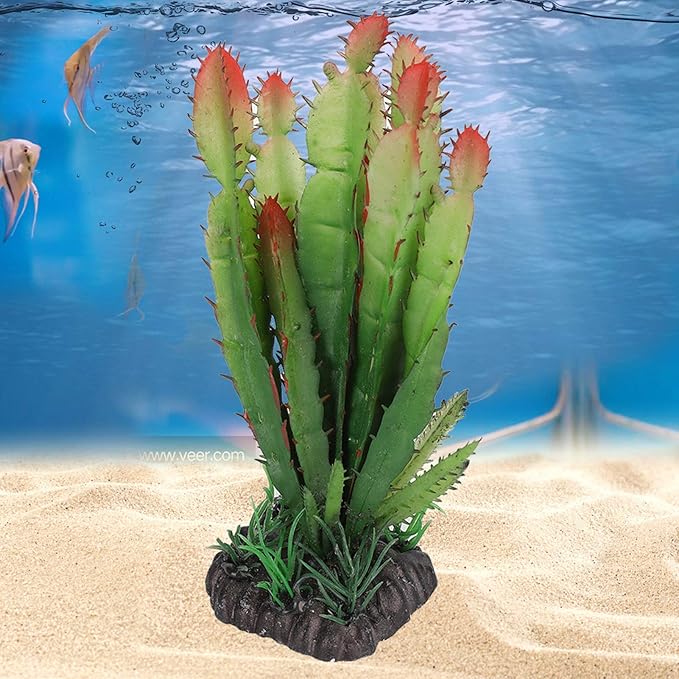 Reptile Habitats, Landscaping Plant Decoration Terrarium Decor Plastic Aquarium Artificial Plants for Aquarium Fish Reptile Terrarium