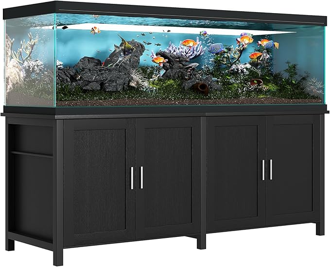 Miereirl 180-200 Gallon Fish Tank Stand, Heavy Duty Aquarium Stand,Fits 125/150/180/200 Gallon Tank Stand, Cabinet Storage for Fish Tank, Turtle Tank, Reptile Terrarium, 2200 lb Capacity