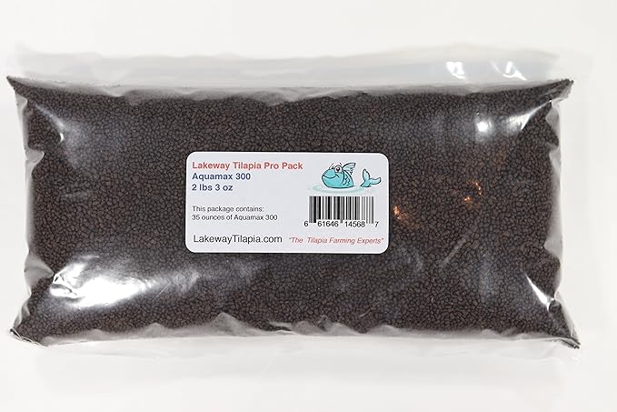 Pro Pack 50 Tilapia Food - to Raise 50 Tilapia from Fry Stage Up to 6 Inches Long with 2lb 3oz of 300, 3lb 2oz of 400 and 2oz of Algae Discs