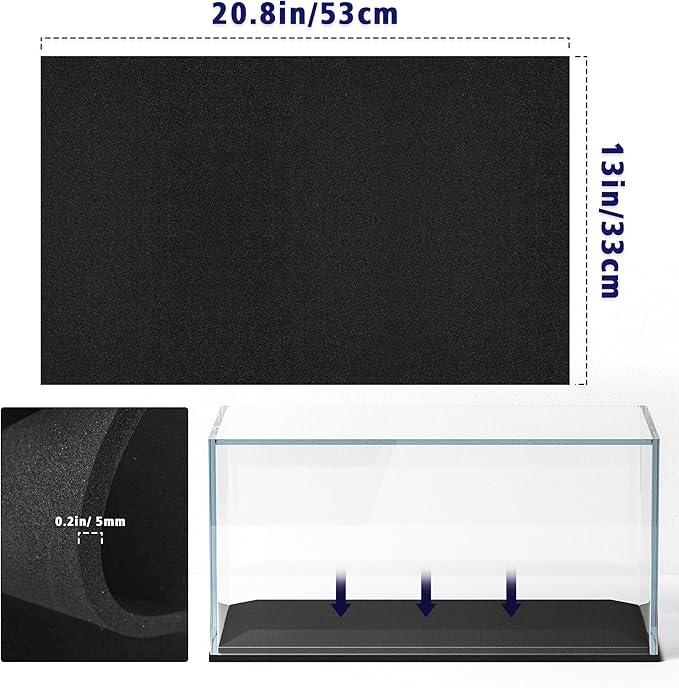 UNIFAMILY Aquarium Leveling Mat, 10 Gallon Fish Tank Mat for Shock Absorbing, 20.8 x 13 in Waterproof Aquarium Mat for Under Tank,Heavy Weight Support Fish Tank Compressible Neoprene Mat