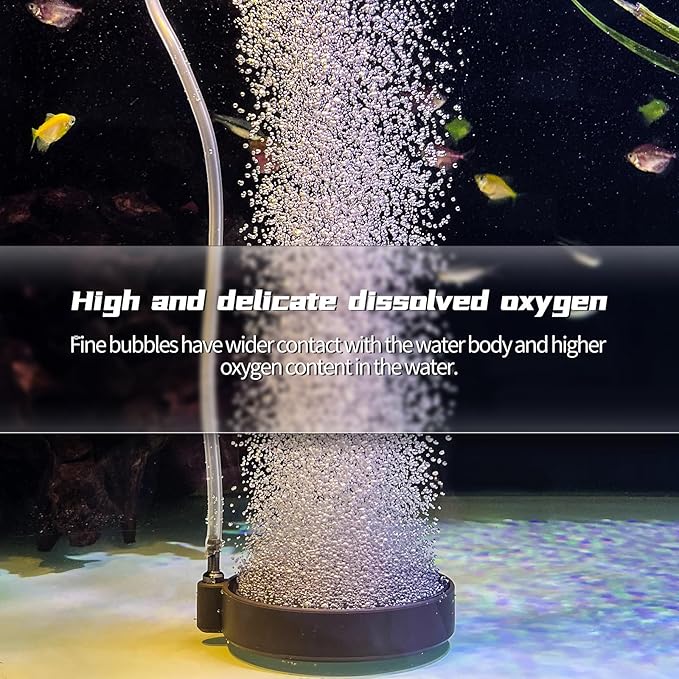 UPETTOOLS Aquarium Bundle - Fish Tank Air Pump Quiet 5 Watts and 2 PCS Aquarium Nano Air Stones 3.2 Inch Aquarium Bubbler Kit
