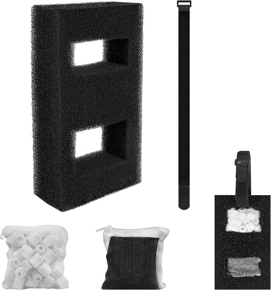 A1376 Aquarium Filter Media Kit for Fluval Spec Betta Evo Flex Series Aquarium Filters Foam Replacement Set Suitable Compatible with Most Standard Aquariums
