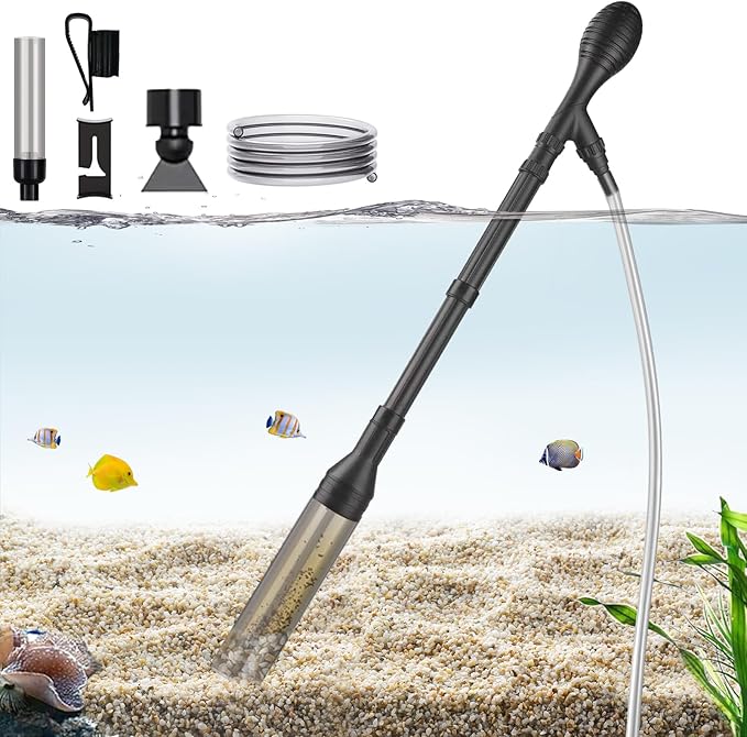Carefree Fish Aquarium Gravel Cleaner 6Ft Hose Fish Tank Water Changer Sand Vacuum Adjustable Length ABS(for 20~100Gal Tank) 2026 New Upgrade Version