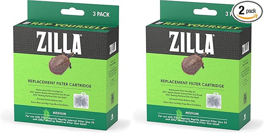 Zilla Replacement Filter Cartridges Medium, 3 Count (Pack of 2)