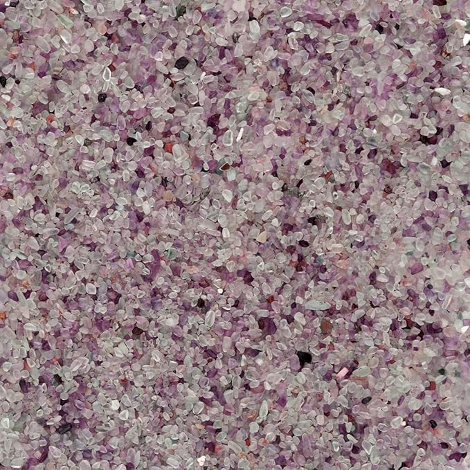 Lainrrew Aquarium Gravel,2.2 lb Decorative Rocks Fluorite Decorative Crystal Pebbles-Rose Stones, Crystals Gravel Quartz Tumbled Stone,Aquarium Gravel Sea Glass Rock Crystal Pebbles (3-5 mm)